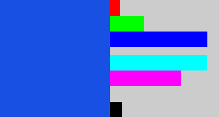 Hex color #1850e3 - azul