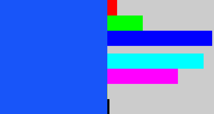 Hex color #1855f9 - azul