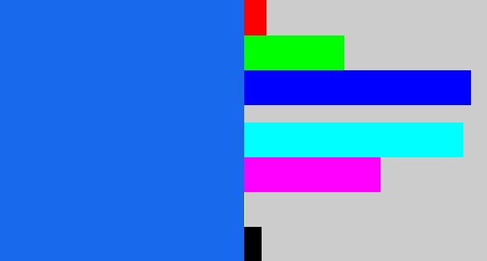 Hex color #1869ec - azul