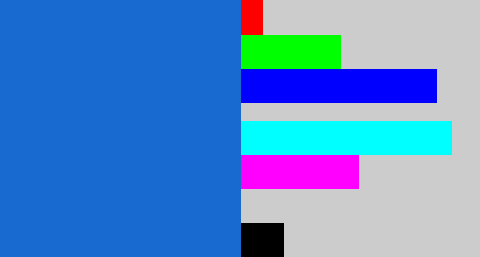 Hex color #186ad0 - medium blue
