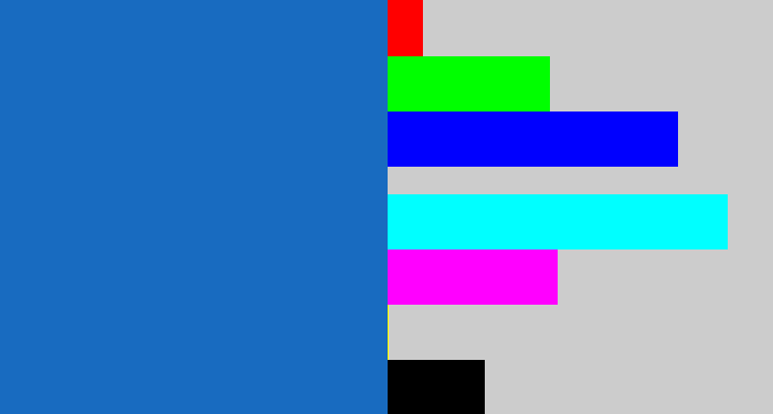 Hex color #186bc0 - mid blue