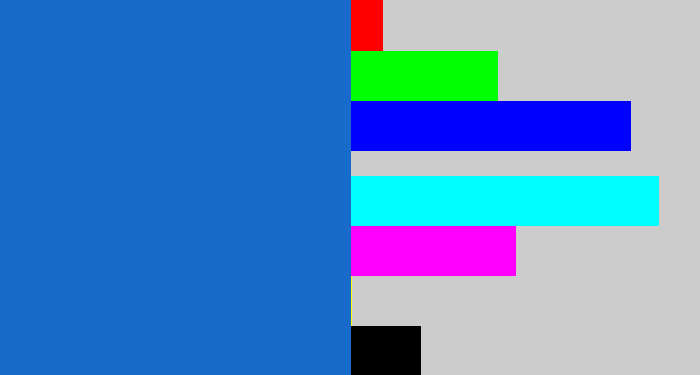 Hex color #186bcb - bluish