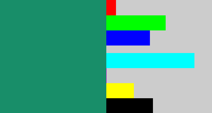 Hex color #188e69 - viridian