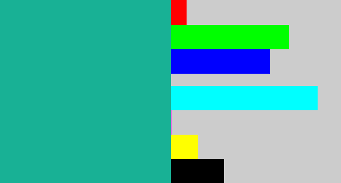 Hex color #18b195 - green blue
