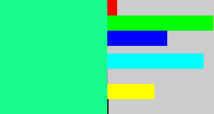 Hex color #18fc8e - wintergreen