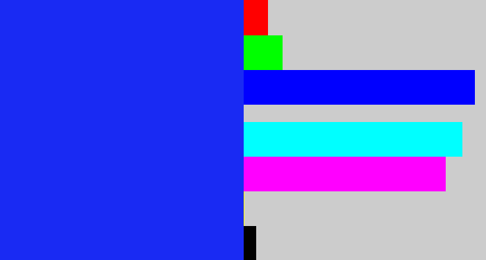 Hex color #192af3 - vivid blue