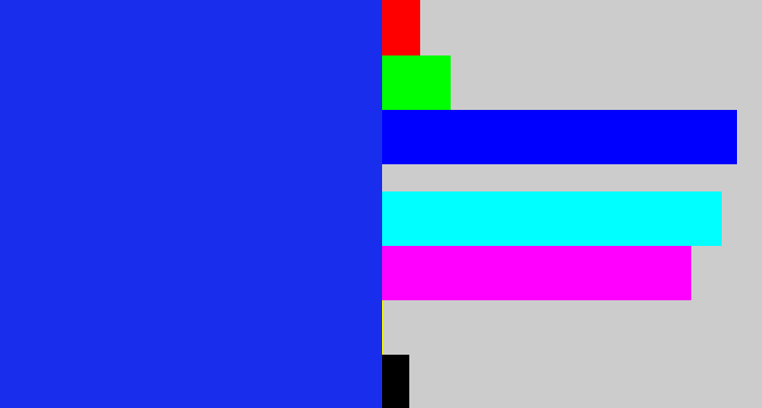 Hex color #192eec - vivid blue