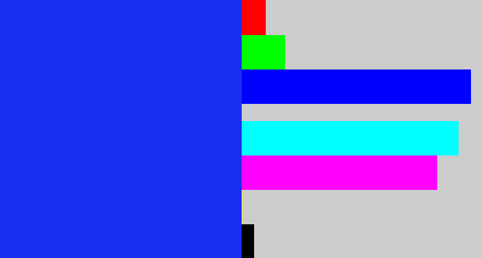Hex color #192ef2 - vivid blue