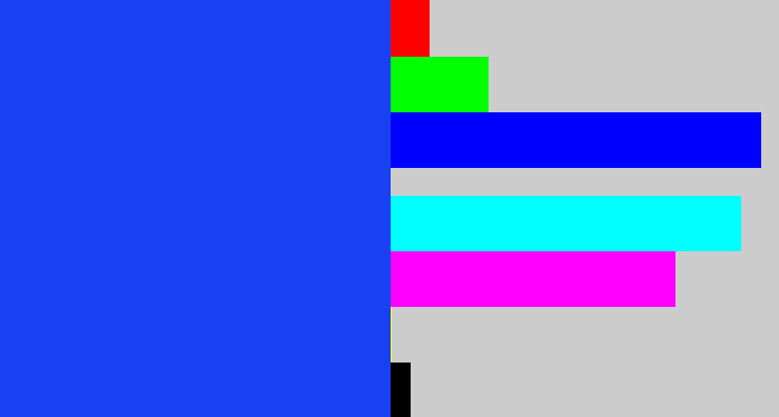 Hex color #1941f3 - vivid blue