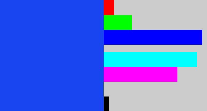 Hex color #1945f1 - azul