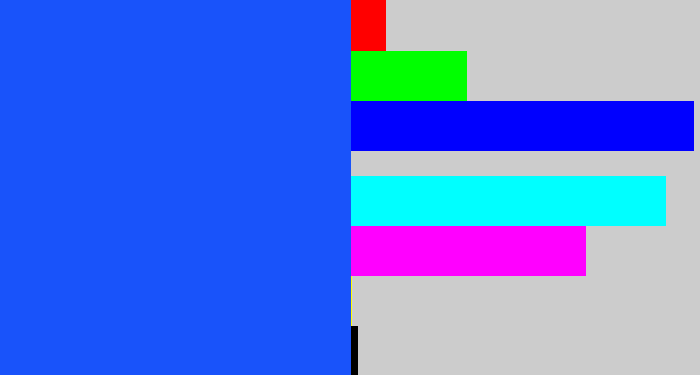 Hex color #1953fa - azul