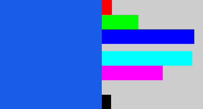 Hex color #195ce8 - azul