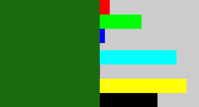 Hex color #196c0e - tree green