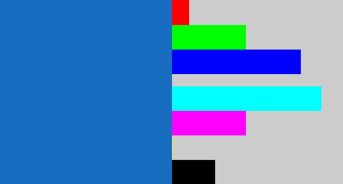 Hex color #196dc0 - bluish