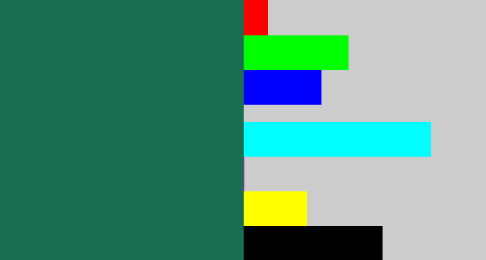 Hex color #196e51 - dark green blue