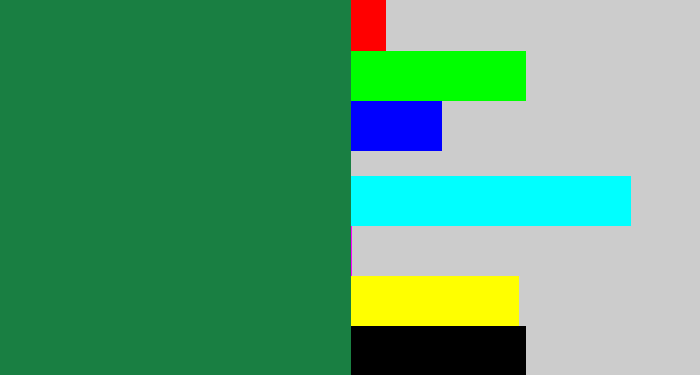 Hex color #197f42 - darkish green