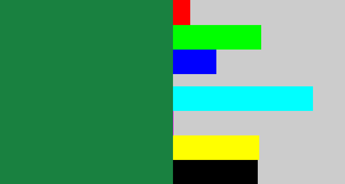 Hex color #198140 - darkish green