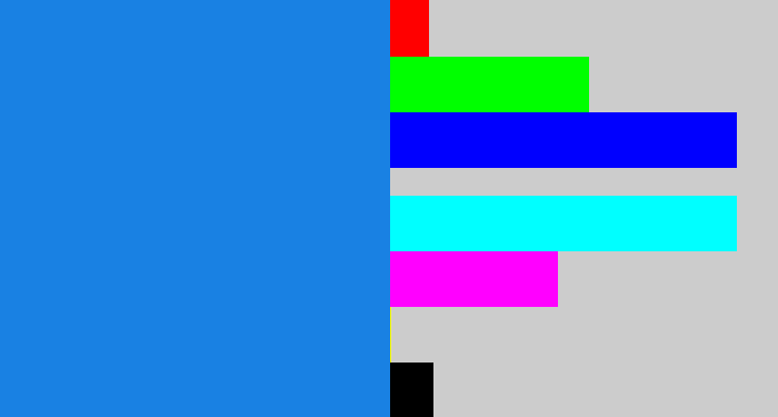 Hex color #1981e3 - water blue