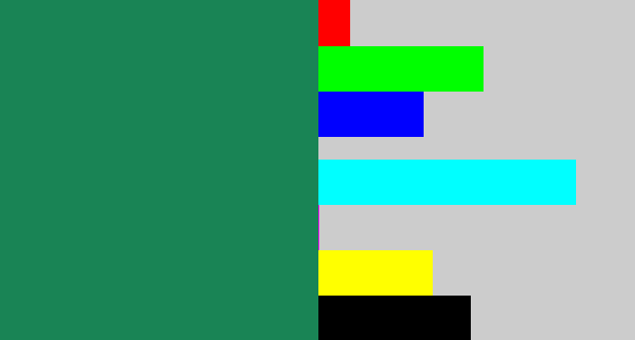 Hex color #198455 - dark sea green