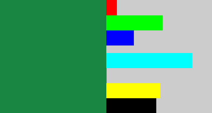 Hex color #198742 - darkish green