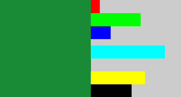 Hex color #198b37 - darkish green