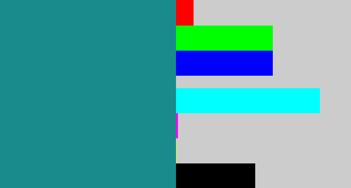 Hex color #198b8d - greenish blue