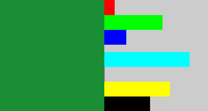 Hex color #198e35 - darkish green