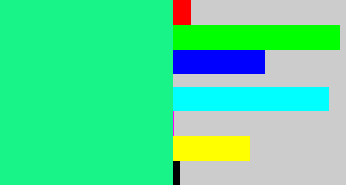 Hex color #19f488 - wintergreen