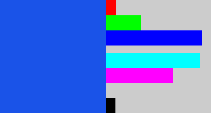 Hex color #1a53e8 - azul