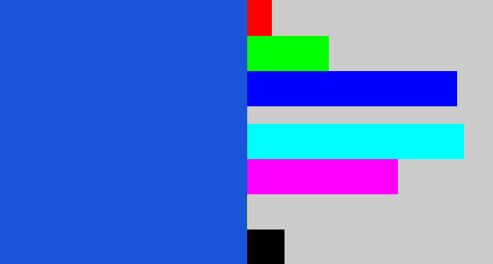 Hex color #1a54d8 - azul