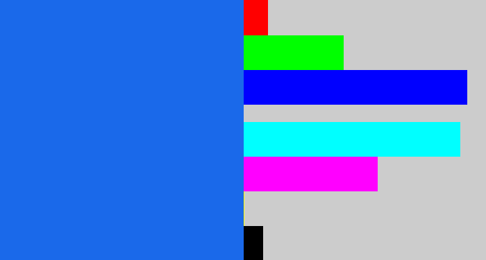 Hex color #1a69ea - azul
