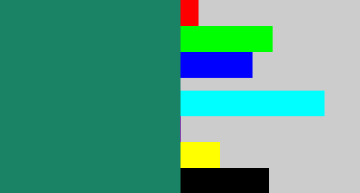 Hex color #1a8265 - blue green