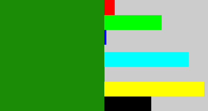 Hex color #1a8c05 - true green