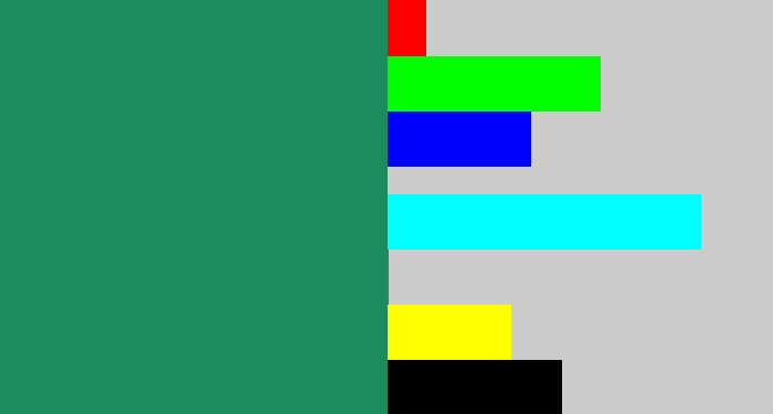 Hex color #1a8c5f - viridian
