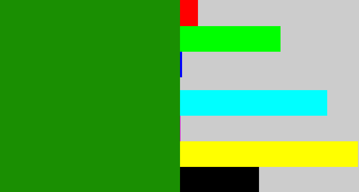 Hex color #1a8f02 - true green