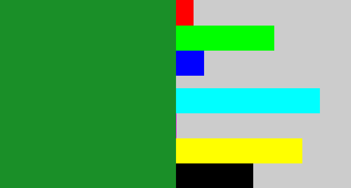 Hex color #1a8f28 - irish green