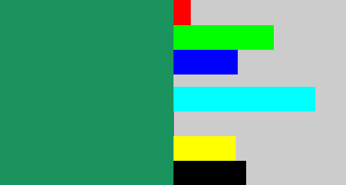 Hex color #1a935e - viridian