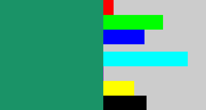 Hex color #1a9367 - viridian