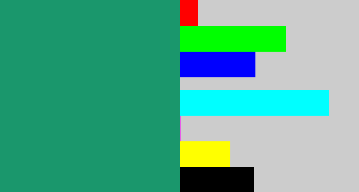 Hex color #1a976c - viridian