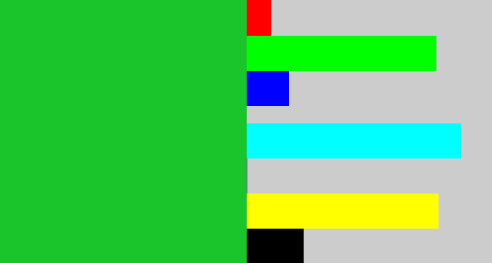 Hex color #1ac52b - green