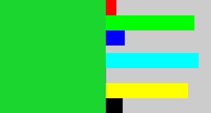 Hex color #1ad62f - vibrant green