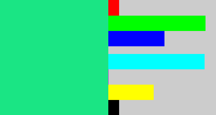 Hex color #1ae584 - aqua green