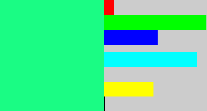 Hex color #1afc84 - wintergreen