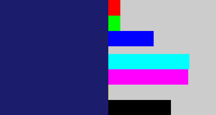 Hex color #1b1c6b - dark indigo