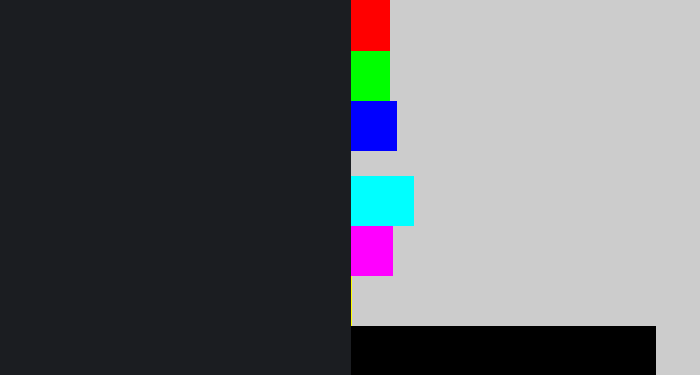 Hex color #1b1d21 - dark