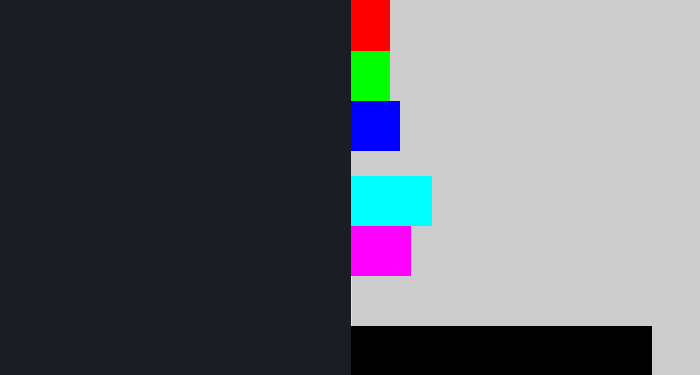 Hex color #1b1d23 - dark