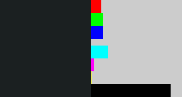Hex color #1b2021 - dark