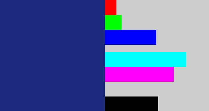 Hex color #1b2a7c - twilight blue