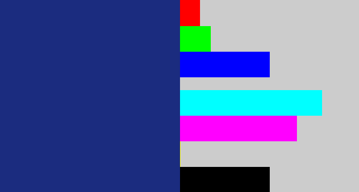 Hex color #1b2c7f - twilight blue