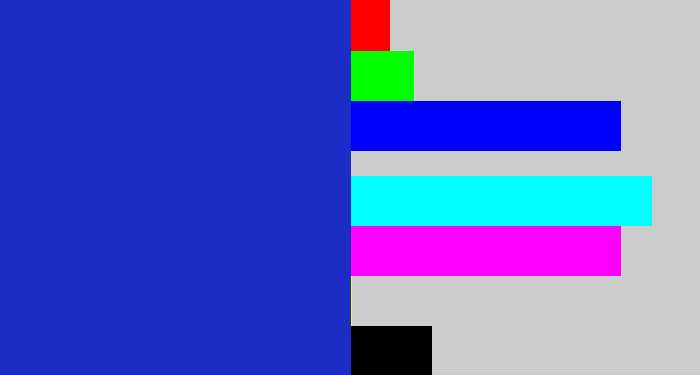 Hex color #1b2dc4 - blue blue
